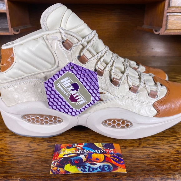 Reebok Question Mid SNS Mens Shoes Brown Size 11 - Picture 2 of 6